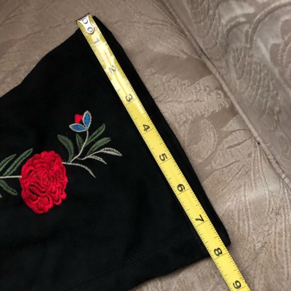 NIB Over the Knee Floral Embellished Suede Boots - Picture 7 of 11